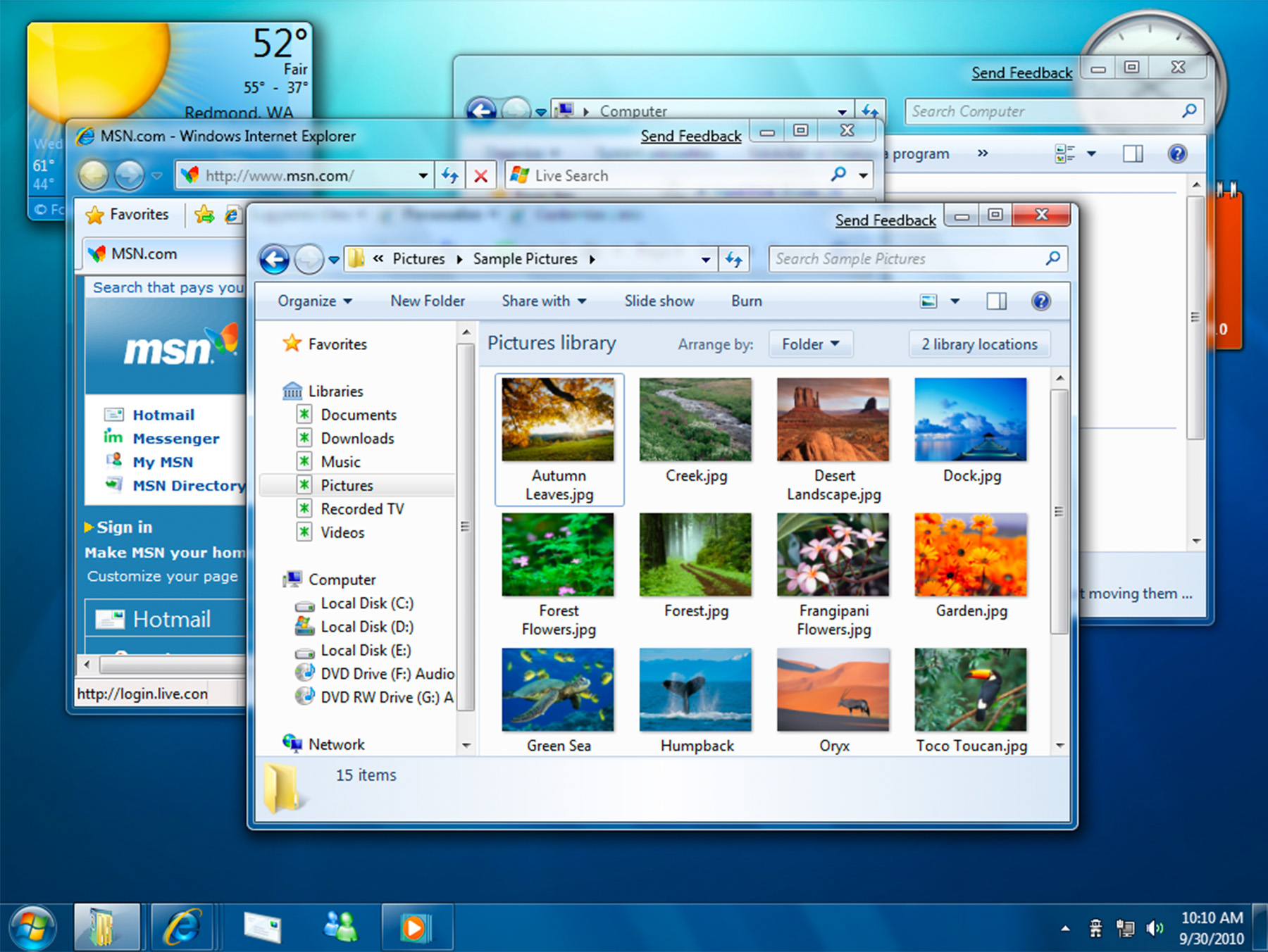 First look at Windows 7’s User Interface